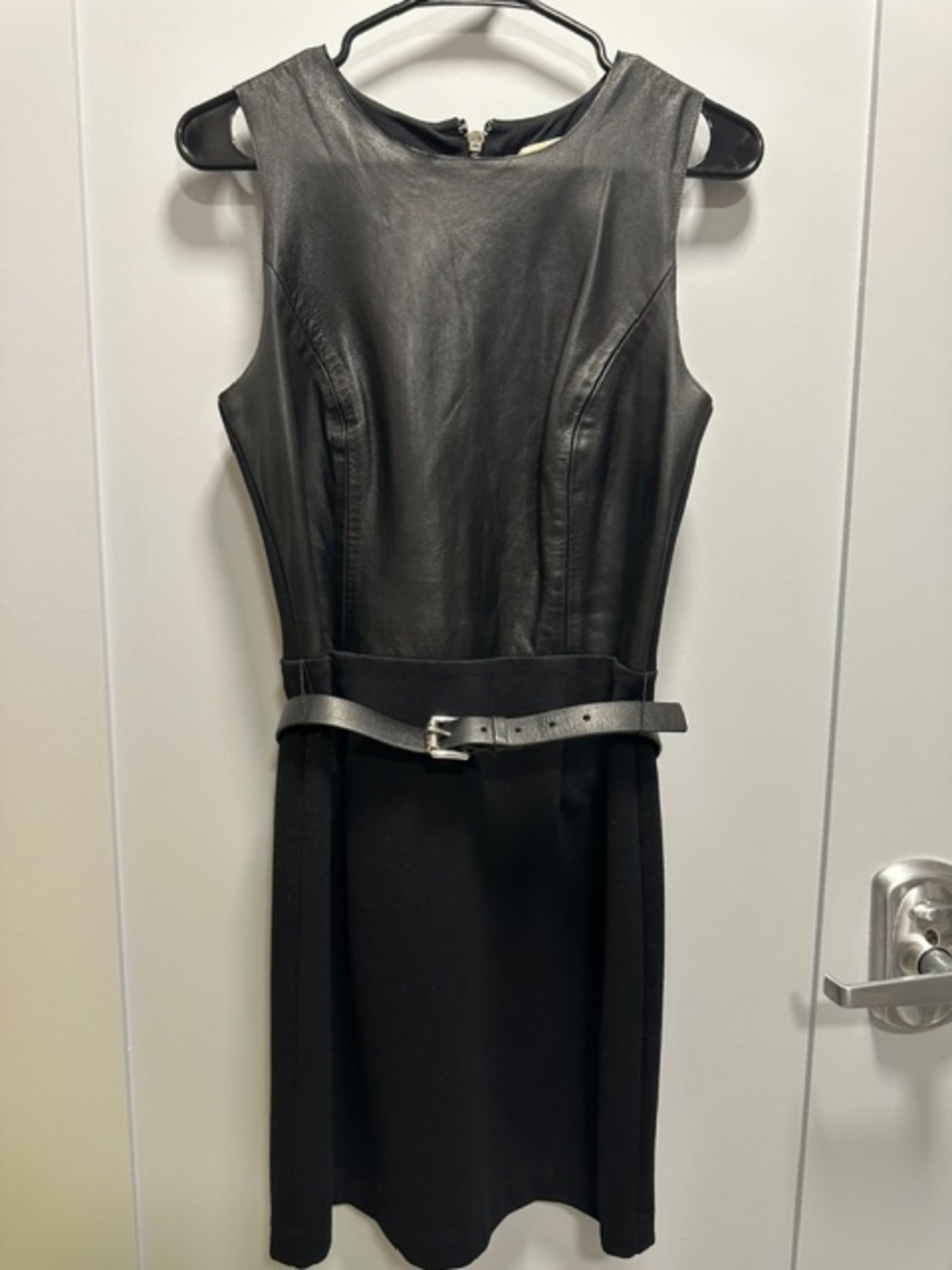 Leather/spandex Dress